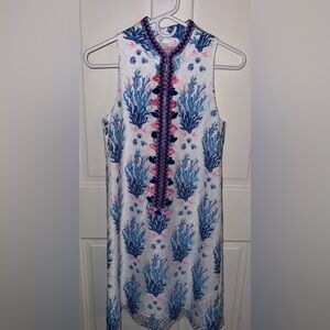 Lilly Pulitzer Coral Reef Dress - Blue & Pink Multicolor - Size 0